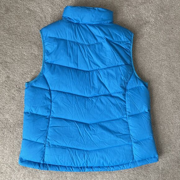 LL Bean Down Puffer Vest Womens Large Blue Bright Gorpcore Outdoors Warm Layer - Picture 6 of 6